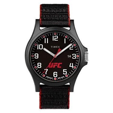 Imagem de Timex Relógio masculino UFC Apex 40 mm - pulseira preta com mostrador preto, Preto