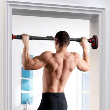 Imagem de Mipcase Barra de puxar para porta, barra de treinamento de força ajustável, equipamento de ginástica portátil para fitness em casa