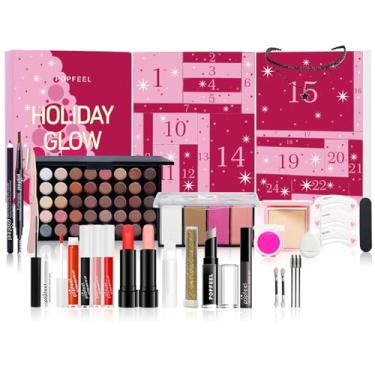 Imagem de MYUPDALIN Calendário do Advento 2025 para meninas adolescentes - Conjunto de calendário do advento de maquiagem de Natal, surpresa de férias, aniversário