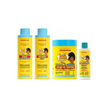 Imagem de Glatten Cachos Fortes Shampoo e Condicionador e Creme de Pentear e Leave-in