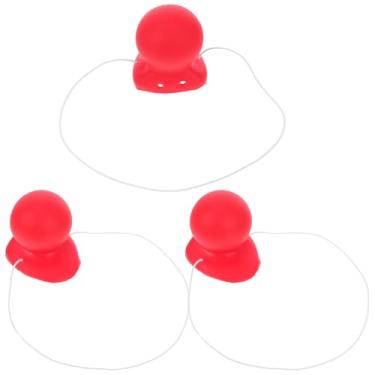 Imagem de SAFIGLE 3 Peças de Nariz de Palhaço de Borracha Vermelha Buzinando para Baile de Máscaras Infantil de Halloween, Acessório de de Palhaço Engraçado