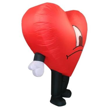 Imagem de simhoa Fantasia de amor inflável para adulto, fantasia para casamento, namoro, carnaval, Olhos Solteiros