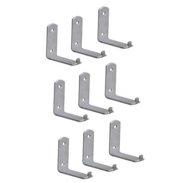 Imagem de Kit 9 Suporte Para Extintor De Incêndio Chapa L 2 Furo 6X5Cm - METASAL