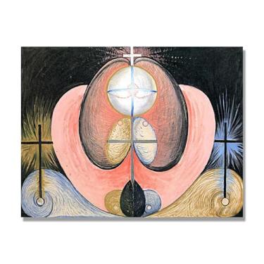 Imagem de Pôster Hilma Af Klint, (Evolução, nº 10), reproduções de pinturas famosas, imagem de arte abstrata para sala de estar quarto decoração de casa. Tela de 80 x 105 cm - 31,5 x 41,3 pol