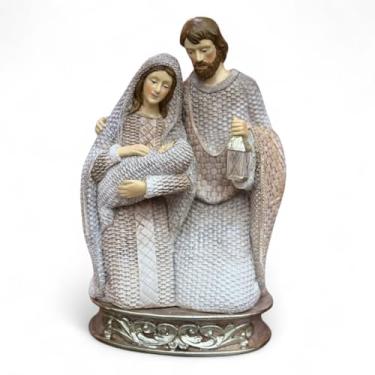 Imagem de Sagrada Família Presepio Natalino Resina Imagem Jesus 24cm Decoracao de Natal Premium