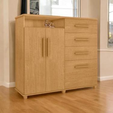 Imagem de Cômoda 04 Gavetas e 02 Portas Helena Naturalle - Mobiliar Home Shop