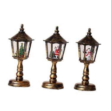 Imagem de Sclmgo 3 Peças de Lanterna de Natal com Enfeite Musical para Decoração de Mesa de Quarto E Natal