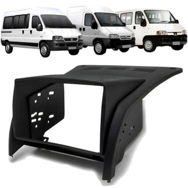 Imagem de Moldura Painel Central 2 Din Mp5 Som Dvd Ducato 06/17 Boxer 06/16 Jumper 10/20 Preta Expex Epx 340