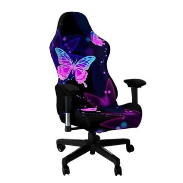 Imagem de Capa para cadeira de jogos com capas de apoio de braço, capas elásticas para cadeira de jogos com zíper universal (estilo 1)