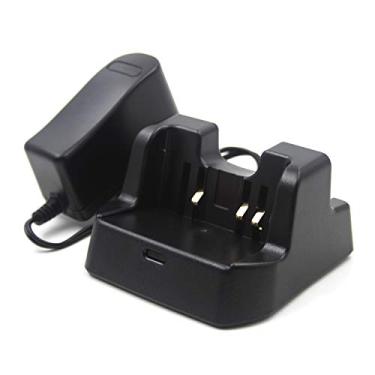 Imagem de (Pacote com 2) CD-41 Carregador rápido de mesa de substituição para rádios Yaesu VX-8R VX-8E VX-8DR VX-8DE VX-8GR FT1DR FT2DR compatível com baterias de íons de lítio FNB-101Li FNB-102Li SBR-14Li