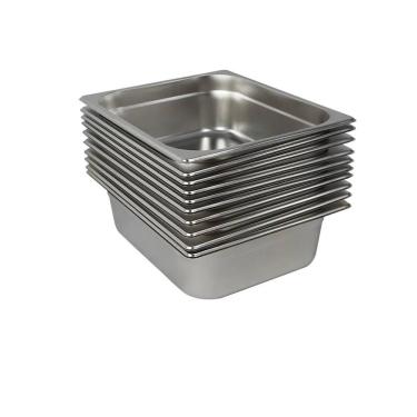 Imagem de 10 Cubas Gastronômica Buffet GN 1/2 150mm Aço Inox Sem Alça