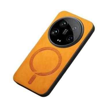 Imagem de Capa De Couro Luxuosa Magsafe Para Xiaomi 15 Ultra 14 pro 5G 14T 13T p