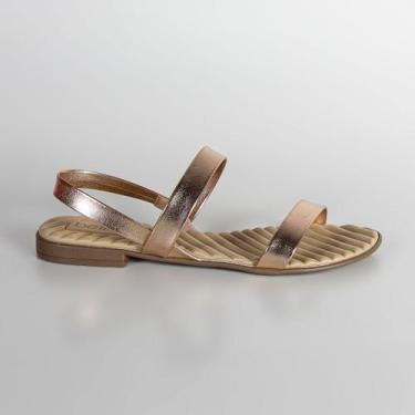 Imagem de Beira Rio Sandalia Rasteira Fem 8519113 Ouro Rosado, Ouro rosado, Meta