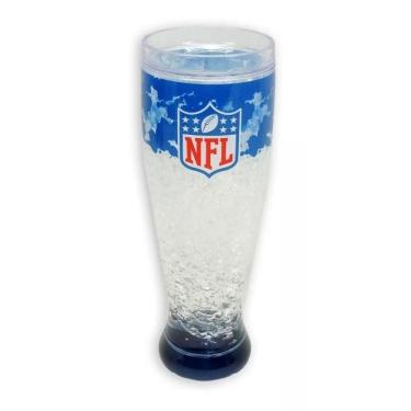 Imagem de Copo Taça Chopp Pilsner Nfl Azul Gel Congelante 450Ml