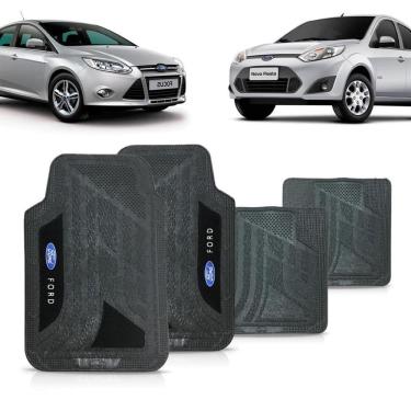 Imagem de Jogo Tapete Mix Pvc Carpete F1000 F4000 Ford Logo Bordado