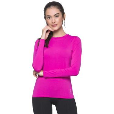 Imagem de Camiseta Manga Longa Feminina Com Proteção UV Selene, G, Pink