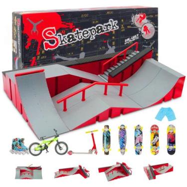 Imagem de Kits de parque de skate Finger 9 em 1 com dedos e brinquedos - BCY Hoh