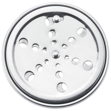 Imagem de Grelha Inox Redonda com Caixilho 10cm - PR7414 - PINCÉIS ATLAS