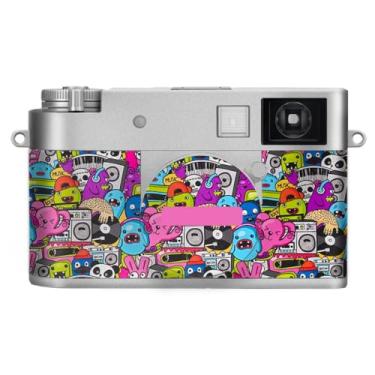 Imagem de Adesivo de corpo de câmera X-Half Kit de película protetora acessórios de pele decalques de vinil para FujiFilm X-Half XHalf (prata fosco + rosa grafite)