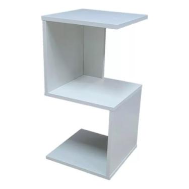 Imagem de Mesa De Cabeceira Nicho De Canto Mesinha Quarto Decoração Branco 60cm Brovália