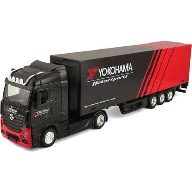 Imagem de Miniatura Caminhão Baú Mercedes Benz Actros Yokohama 1/43 Bburago 3146