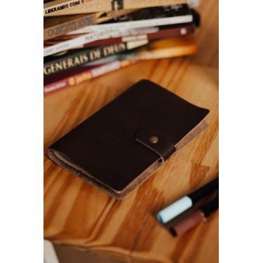 Imagem de Caderno pocket caramelo "light of the world" - Cort Couros, Marrom