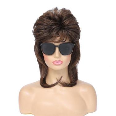 Imagem de Peruca adequada Joe Dirt Mullet para mulheres dos anos 80 e 90 Party B