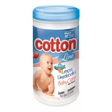 Imagem de Lenços Umedecidos Baby Care Cotton Line Com 40 Unidades