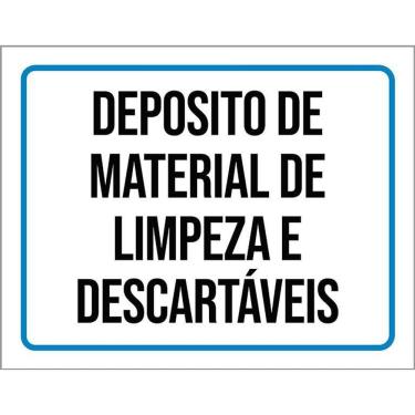 Imagem de Kit 3 Placas Deposito Material Limpeza Descartáveis
