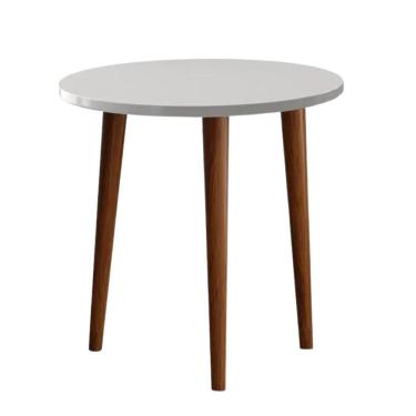 Imagem de Mesa De Apoio Mesa Lateral Decorativa Baixa Compacta Branco