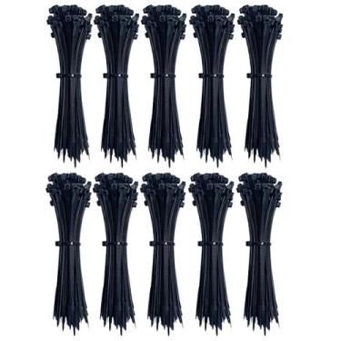 Imagem de Abraçadeira Nylon Enforca Gato 3,6X300Mm Preto Com 1000 Un - Tradestar