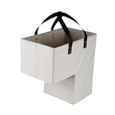 Imagem de Ｂｅｓｇａ Cestos para escadas com alças Cestos para escadas Cesto para de madeira