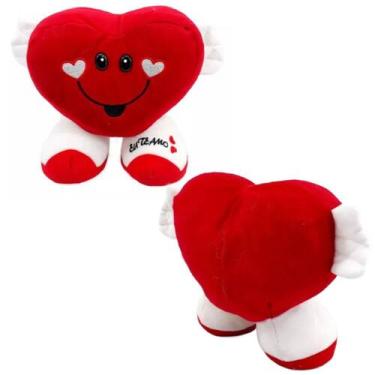 Imagem de Pelúcia almofada coração com pé frases sortido 17cm - fizzy f1718