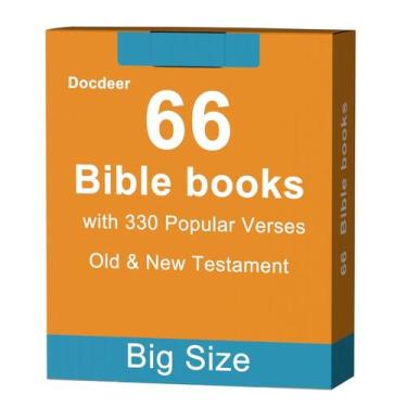 Imagem de Flash Cards Docdeer Bible 6 livros com 30 versículos e informações