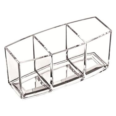 Imagem de Porta-pincéis de maquiagem, organizador de maquiagem, caixa de armazenamento de cosméticos, batom, lápis de sobrancelha, suporte de exibição (cor: Tamanho A: 18,2 x 7,1 x 7,9 cm)