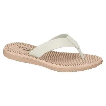 Imagem de Chinelo Beira Rio Feminino Branco Jeans Pink e Preto Ref:8395.200, Bra