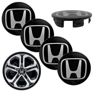 Imagem de Kit 4 Calota Calotinha Centro Miolo de Roda Honda HRV CRV NEW CIVIC 6,