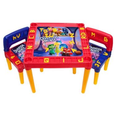Imagem de Mesa Infantil Plástico Colorida Com Cadeira Divertidamente - Toys 2U