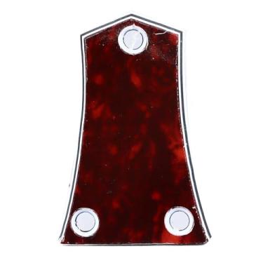 Imagem de Domary Guitarra Elétrica Truss Rod Capa de Plástico 3 Furos Ajuste Guitarra Haste Capa Prática (Armadura de Tartaruga Vermelha GR45)