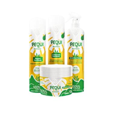 Imagem de Kit Pequi Hidratação Profunda e Reconstrução - Shampoo, Condicionador, Máscara, Sérum, Para Cabelos Secos