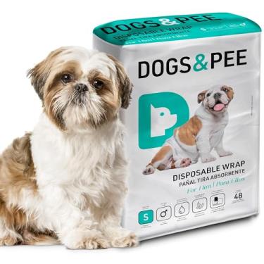 Imagem de Dog's Care – Fralda Descartável para Cães Machos Dogs&Pee – Proteção de 6 a 8 Horas – Tamanho M – 33 a 53 cm – 48 Unidades