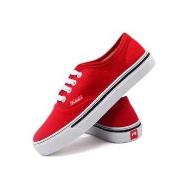 Imagem de Tenis Sapato Femino de Skate Retro Classico Casual Moderno All Polo Blu (36, Vermelho)