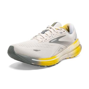 Imagem de Brooks Tênis de corrida masculino Adrenaline GTS 23 Supportive, Areia branca/cinza/amarelo cibernético, 46