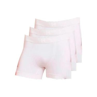 Imagem de Kit com 3 Cuecas Boxer Hope Smc61020, Branco, G