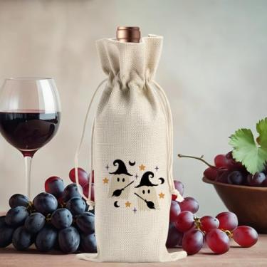 Imagem de Presente fantasma fofo de Halloween, saco de vinho de bruxa para amigos, colegas, família, mulheres, homens, presentes para festas engraçadas, sacolas de vinho
