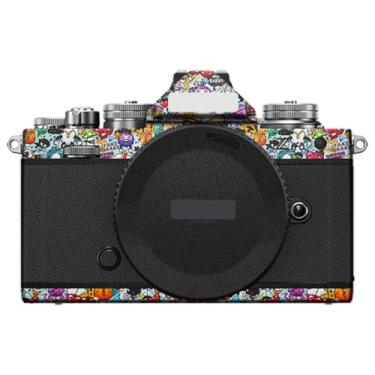 Imagem de ZFC Película para Câmera Adesivo Anti-Riscos Película Protetora de Vinil Protetor Corporal Capa de Decalques para Nikon Z FC (Graffiti Branco + Preto Fosco + Couro Preto)