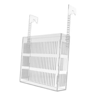 Imagem de Dualoai Caixa de Criação de Aquário Ajustável para Peixes, Tanque de Acrílico Multiuso Transparente para Pendurar, Recipiente Adequado para Criação de Peixes, 19x18x5cm