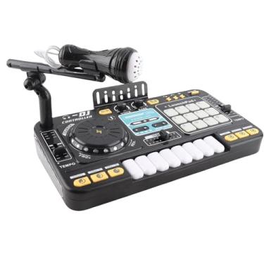 Imagem de RiToEasysports Controlador de Música DJ Mixer Com Efeitos de Luz para DJs e Eventos de Festa Com Compatibilidade Móvel e Bateria Recarregável