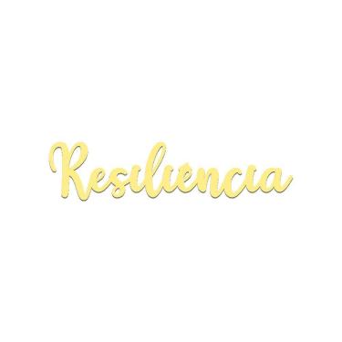 Imagem de Arte Resiliência 38cmx9cm - Cria Arte Laser Amarelo