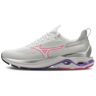 Imagem de Tênis de Corrida Feminino Mizuno Wave Mirai 7, Branco, 38